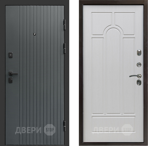 Входная металлическая Дверь Престиж Tvist Grey Арка Лиственница белая в Черноголовке