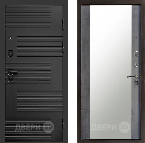 Входная металлическая Дверь Престиж Favorit Зеркало Бетон темный в Черноголовке