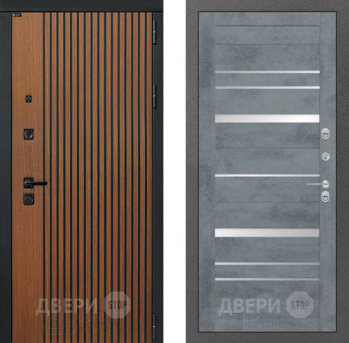 Входная металлическая Дверь Лабиринт (LABIRINT) Шторм 20 Бетон темный в Черноголовке