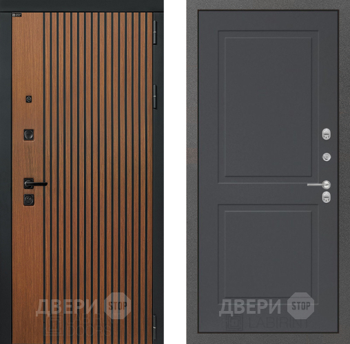 Входная металлическая Дверь Лабиринт (LABIRINT) Шторм 11 Графит софт в Черноголовке