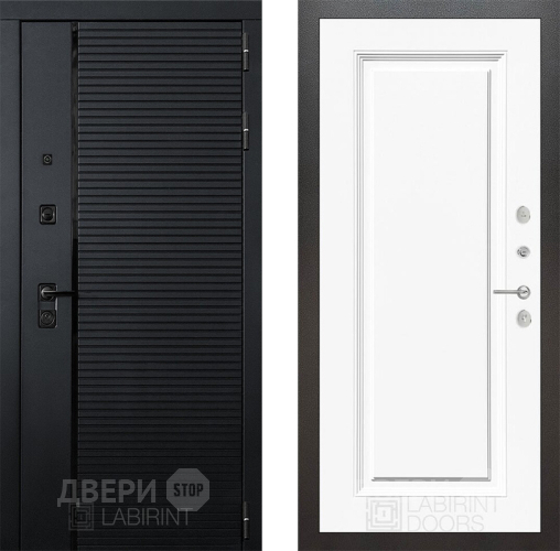 Входная металлическая Дверь Лабиринт (LABIRINT) Piano 27 Белый (RAL-9003) в Черноголовке
