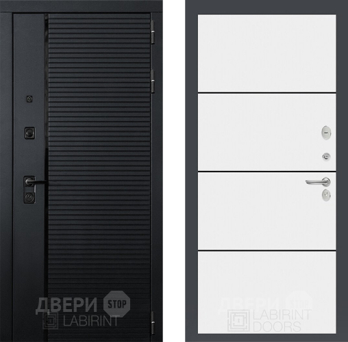 Входная металлическая Дверь Лабиринт (LABIRINT) Piano 25 Белый софт в Черноголовке