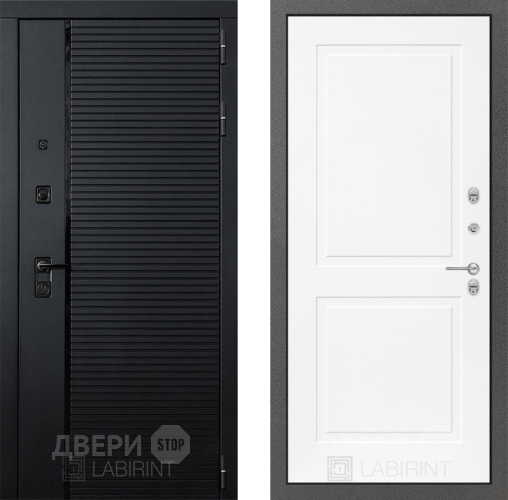 Входная металлическая Дверь Лабиринт (LABIRINT) Piano 11 Белый софт в Черноголовке