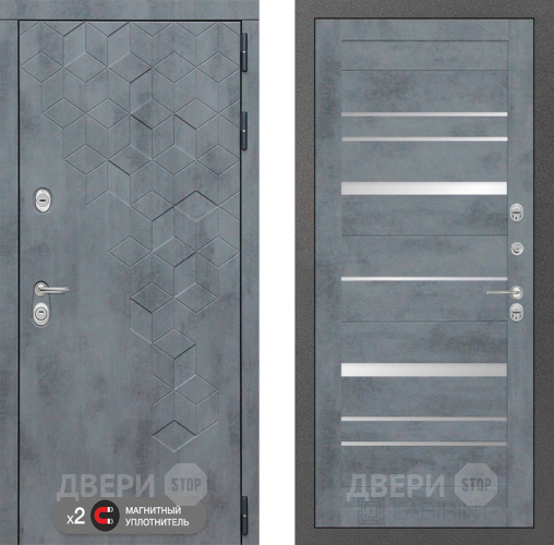 Входная металлическая Дверь Лабиринт (LABIRINT) Бетон 20 Бетон темный в Черноголовке