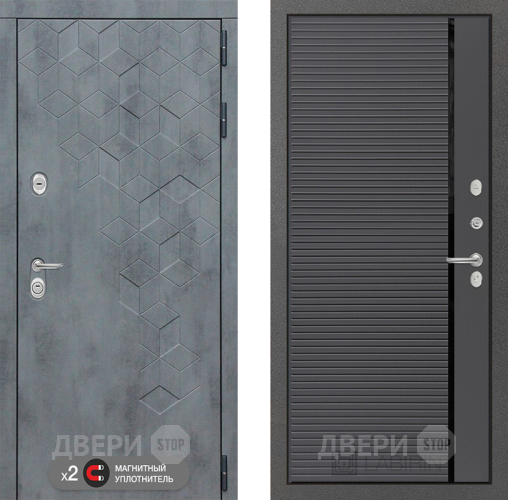 Входная металлическая Дверь Лабиринт (LABIRINT) Бетон 22 Графит софт в Черноголовке