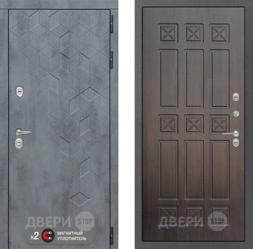 Входная металлическая Дверь Лабиринт (LABIRINT) Бетон 16 VINORIT Алмон 28 в Черноголовке