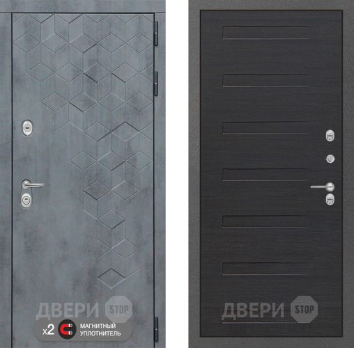 Дверь Лабиринт (LABIRINT) Бетон 14 Эковенге поперечный в Черноголовке