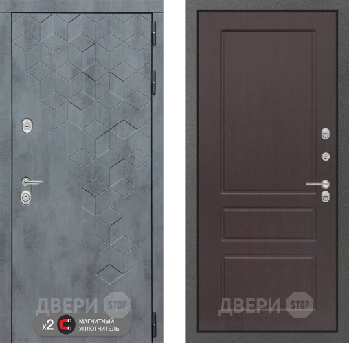 Дверь Лабиринт (LABIRINT) Бетон 03 Орех премиум в Черноголовке