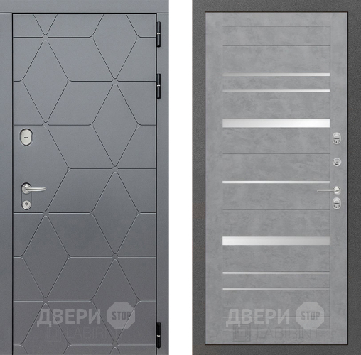 Входная металлическая Дверь Лабиринт (LABIRINT) Cosmo 20 Бетон светлый в Черноголовке