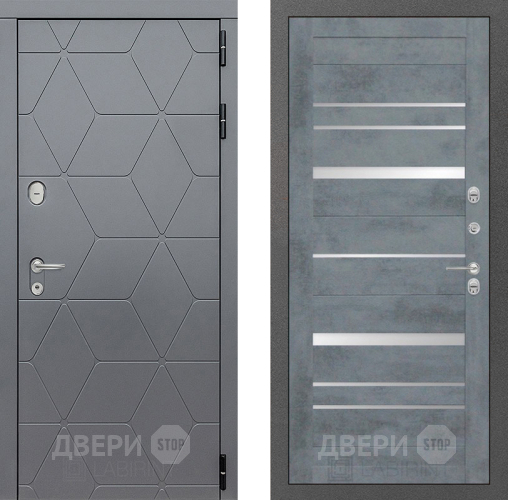 Входная металлическая Дверь Лабиринт (LABIRINT) Cosmo 20 Бетон темный в Черноголовке