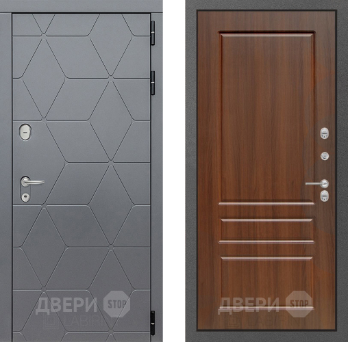 Входная металлическая Дверь Лабиринт (LABIRINT) Cosmo 03 Орех бренди в Черноголовке