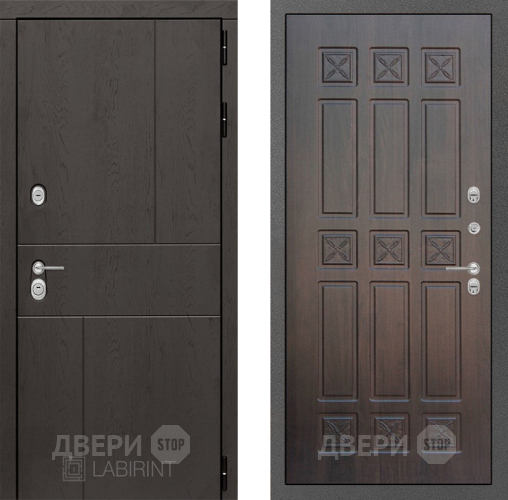 Входная металлическая Дверь Лабиринт (LABIRINT) Urban 16 VINORIT Алмон 28 в Черноголовке