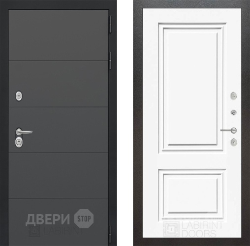 Дверь Лабиринт (LABIRINT) Art 26 Белый (RAL-9003) в Черноголовке