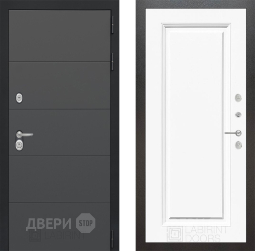 Дверь Лабиринт (LABIRINT) Art 27 Белый (RAL-9003) в Черноголовке