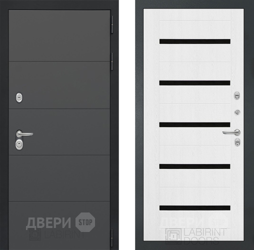 Дверь Лабиринт (LABIRINT) Art 01 Белое дерево в Черноголовке