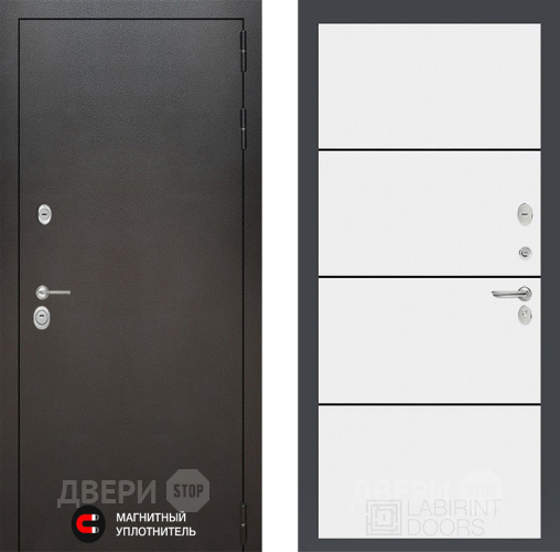 Дверь Лабиринт (LABIRINT) Silver 25 Белый софт в Черноголовке