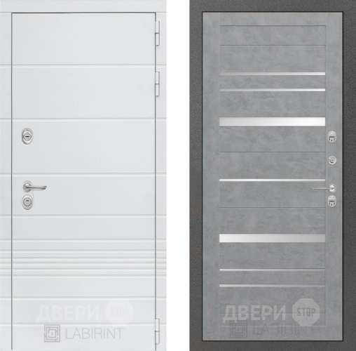 Входная металлическая Дверь Лабиринт (LABIRINT) Трендо 20 Бетон светлый в Черноголовке