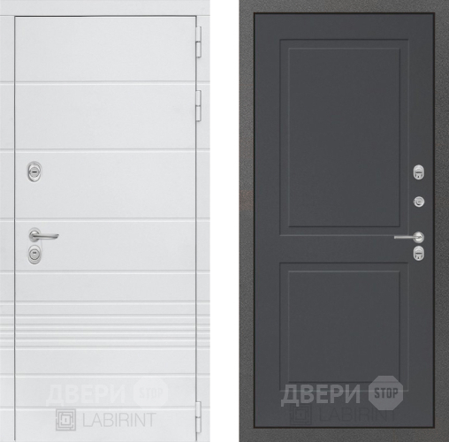 Входная металлическая Дверь Лабиринт (LABIRINT) Трендо 11 Графит софт в Черноголовке