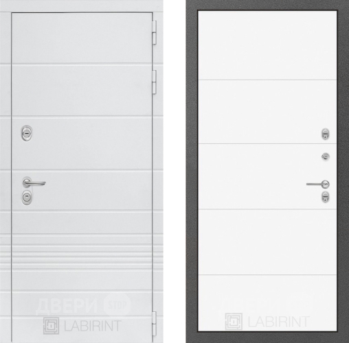 Дверь Лабиринт (LABIRINT) Трендо 13 Белый софт в Черноголовке