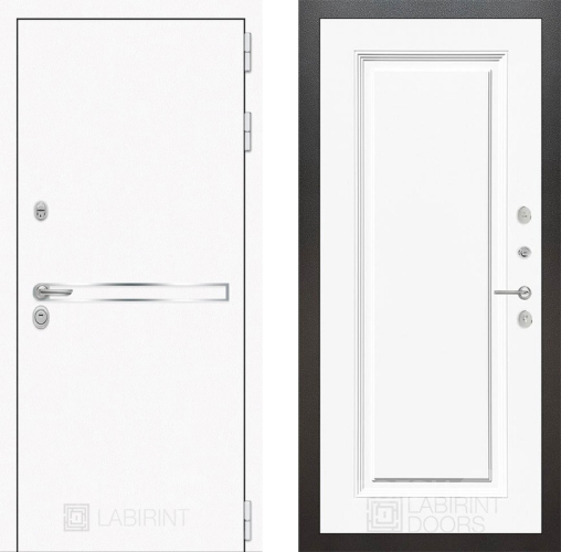 Дверь Лабиринт (LABIRINT) Лайн White 27 Белый (RAL-9003) в Черноголовке