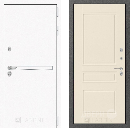 Дверь Лабиринт (LABIRINT) Лайн White 03 Крем софт в Черноголовке