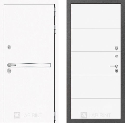 Дверь Лабиринт (LABIRINT) Лайн White 13 Белый софт в Черноголовке