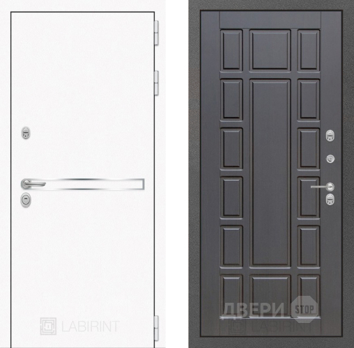 Входная металлическая Дверь Лабиринт (LABIRINT) Лайн White 12 Венге в Черноголовке