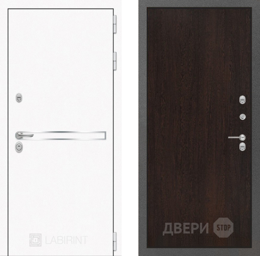 Входная металлическая Дверь Лабиринт (LABIRINT) Лайн White 05 Венге в Черноголовке