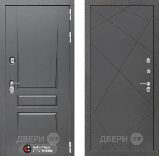 Входная металлическая Дверь Лабиринт (LABIRINT) Платинум 24 Графит софт в Черноголовке