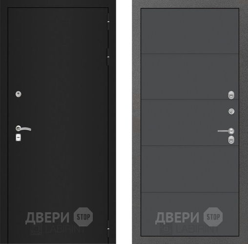 Дверь Лабиринт (LABIRINT) Classic шагрень черная 13 Графит софт в Черноголовке