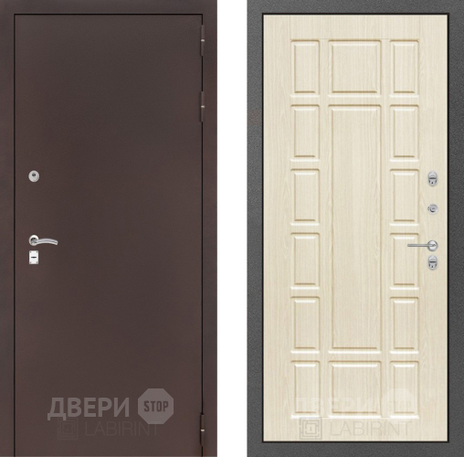 Дверь Лабиринт (LABIRINT) Classic антик медь 12 Беленый дуб в Черноголовке