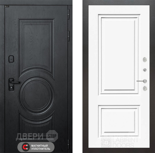 Дверь Лабиринт (LABIRINT) Гранд 26 Белый (RAL-9003) в Черноголовке