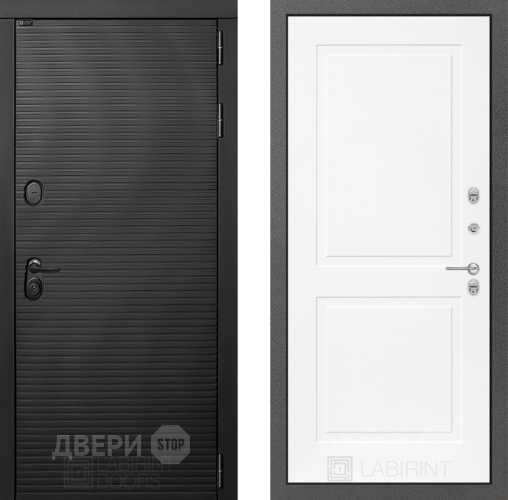 Входная металлическая Дверь Лабиринт (LABIRINT) Вулкано 11 Белый софт в Черноголовке