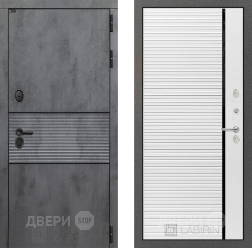 Входная металлическая Дверь Лабиринт (LABIRINT) Инфинити 22 Белый софт в Черноголовке