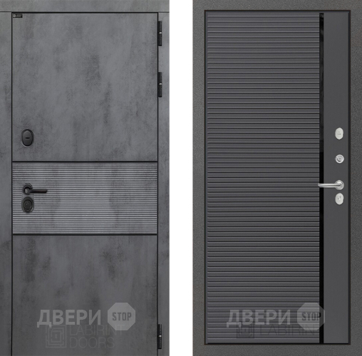 Входная металлическая Дверь Лабиринт (LABIRINT) Инфинити 22 Графит софт в Черноголовке