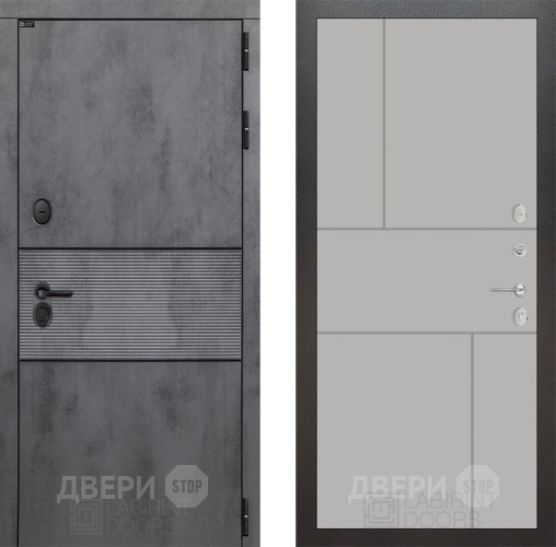 Входная металлическая Дверь Лабиринт (LABIRINT) Инфинити 21 Грей софт в Черноголовке