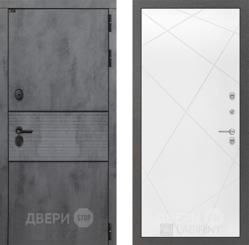 Входная металлическая Дверь Лабиринт (LABIRINT) Инфинити 24 Белый софт в Черноголовке