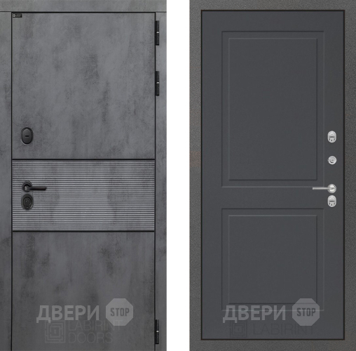 Входная металлическая Дверь Лабиринт (LABIRINT) Инфинити 11 Графит софт в Черноголовке