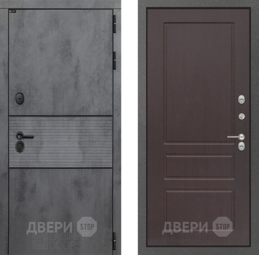 Входная металлическая Дверь Лабиринт (LABIRINT) Инфинити 03 Орех премиум в Черноголовке