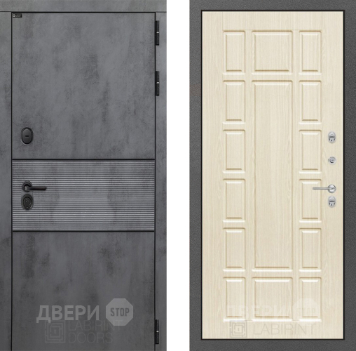 Входная металлическая Дверь Лабиринт (LABIRINT) Инфинити 12 Беленый дуб в Черноголовке