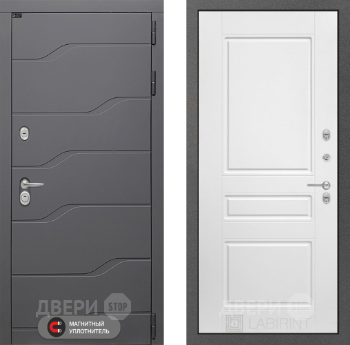Дверь Лабиринт (LABIRINT) Ривер 03 Белый софт в Черноголовке