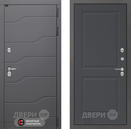 Входная металлическая Дверь Лабиринт (LABIRINT) Ривер 11 Графит софт в Черноголовке