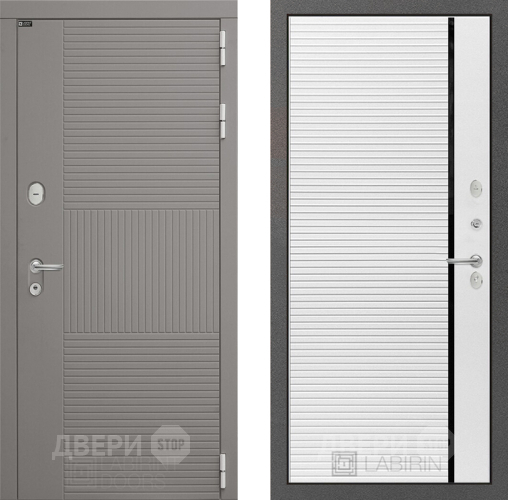 Входная металлическая Дверь Лабиринт (LABIRINT) Формо 22 Белый софт в Черноголовке