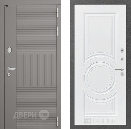 Входная металлическая Дверь Лабиринт (LABIRINT) Формо 23 Белый софт в Черноголовке