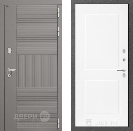 Входная металлическая Дверь Лабиринт (LABIRINT) Формо 11 Белый софт в Черноголовке