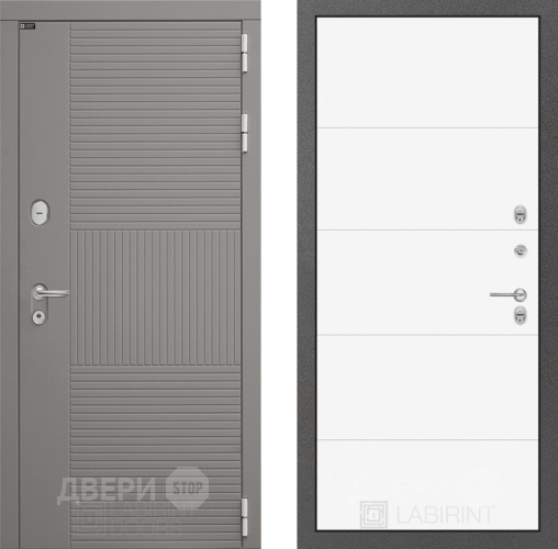 Входная металлическая Дверь Лабиринт (LABIRINT) Формо 13 Белый софт в Черноголовке