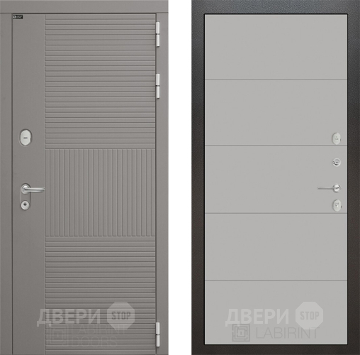 Входная металлическая Дверь Лабиринт (LABIRINT) Формо 13 Грей софт в Черноголовке