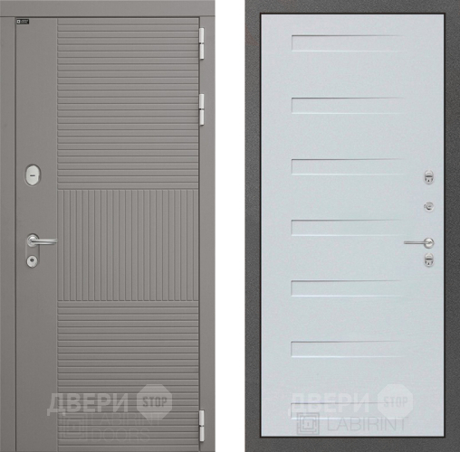 Входная металлическая Дверь Лабиринт (LABIRINT) Формо 14 Дуб кантри белый горизонтальный в Черноголовке