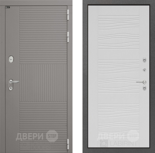 Входная металлическая Дверь Лабиринт (LABIRINT) Формо 06 Белое дерево в Черноголовке