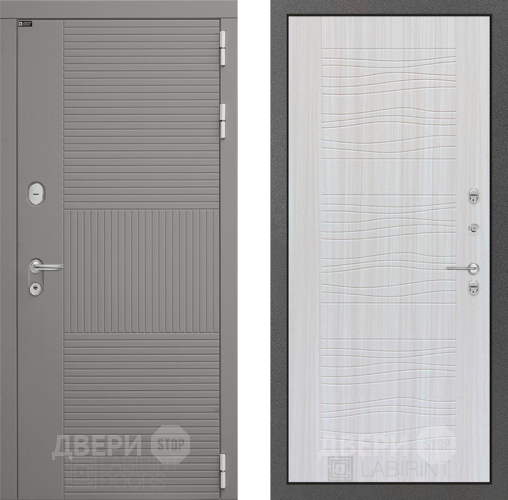 Входная металлическая Дверь Лабиринт (LABIRINT) Формо 06 Сандал белый в Черноголовке
